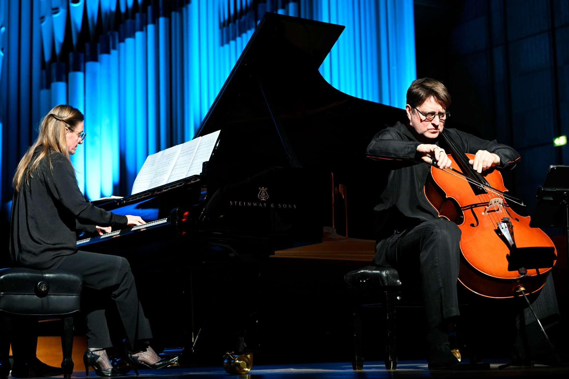 Nora Skuta a Jozef Lupták v Sonáte na pamäť Viktora Šklovského. Foto: Jarmila Uhlíková